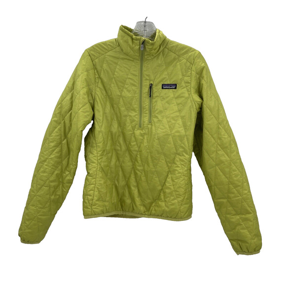 Patagonia Jackets & Blazers - Patagonia Nano Puff Pullover Half Zip Jacket Womens Small Lime Green Style 84025